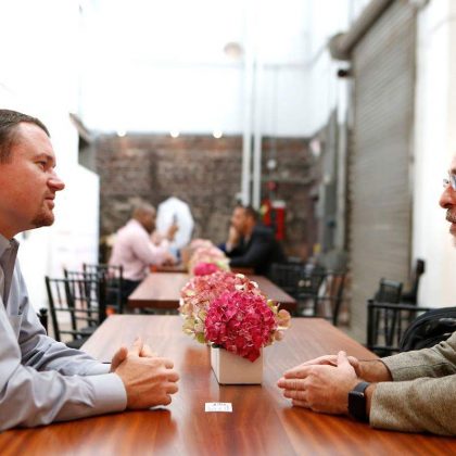 CEO Grant Baxley mentoring Greg Sinadinos
